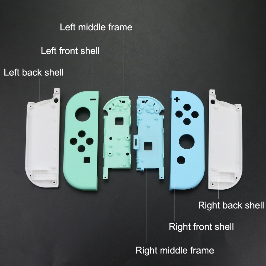 YuXi Replacement Housing Shell Cover for Nintend Switch NS NX Joy-Con Joycon Controller Protective Shell Case Green Blue White