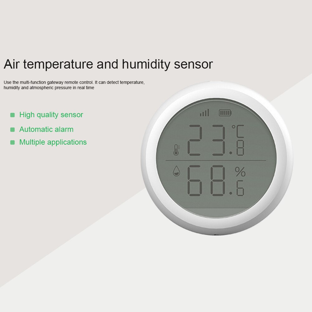 Wireless Building Automation Temperature Humidity Sensor WIFI Battery Powered With LCD Display Multifunction High Accuracy