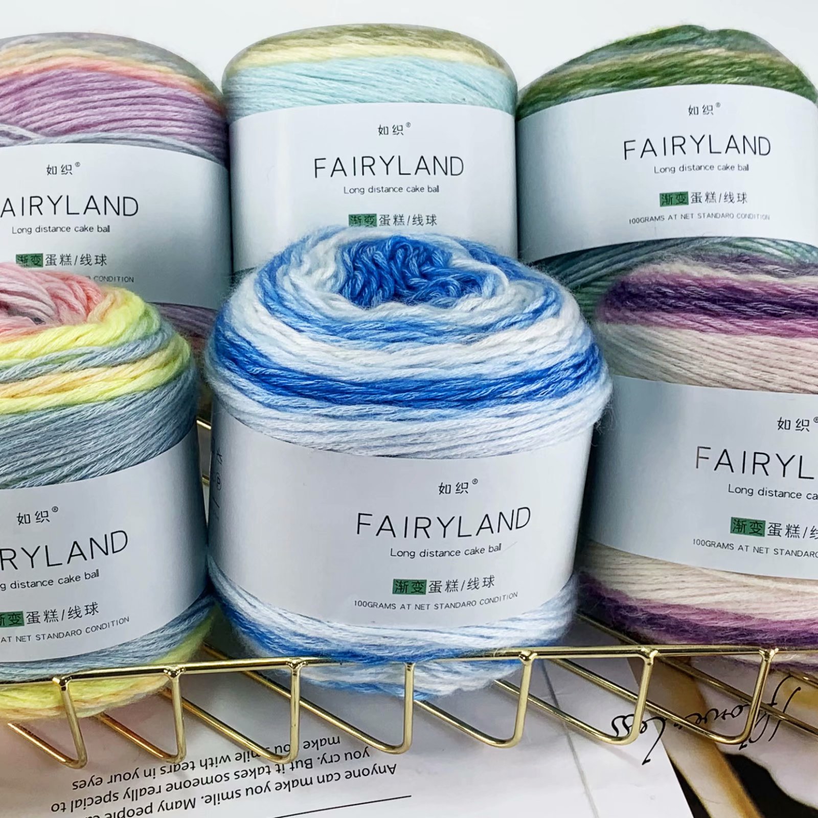 100g Rainbow Color Hand-woven Cotton Yarn Soft Crochet Thick Yarn For Hand Knitting Warm Sweater Sofa Cushion Scarf DIY