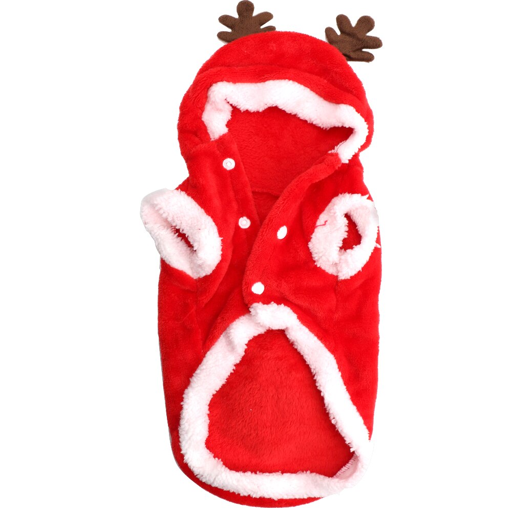Sällskapsdjur hundkläder små hundar katter tomtedräkt kattunge valp outfit hoodie jul hundkläder söta tecknade kläder varma