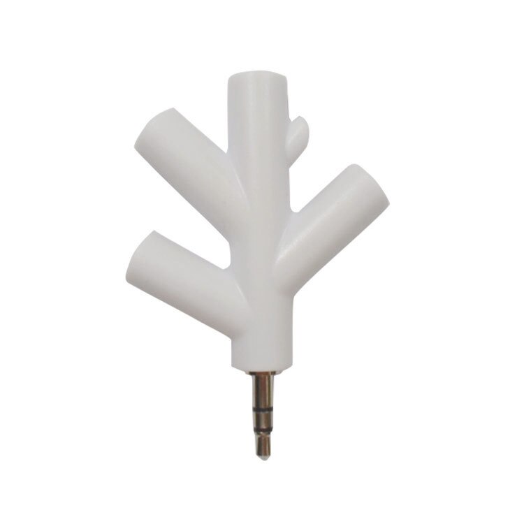 Audio Splitter Y Jack Male To 4 Female M/F 3.5mm Stereo Cable Adapter for Earphone Headphones Mobile Phone PC MP3 MP4: white