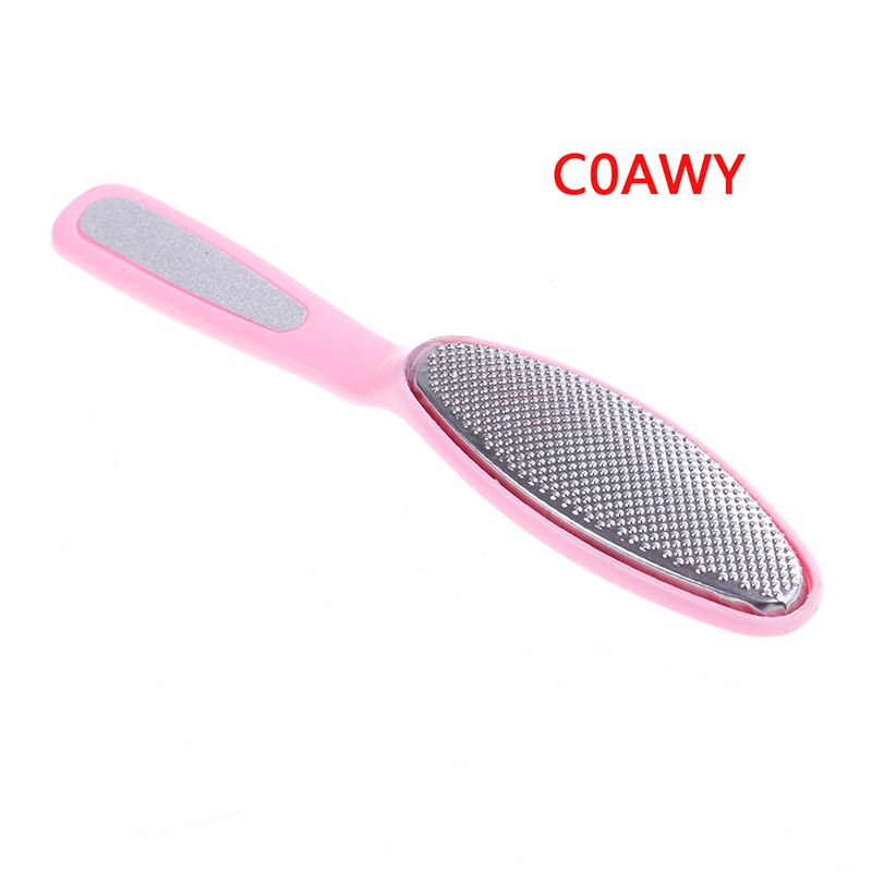 Raspa de pie de doble punta, raspa de pedicura, herramientas de cuidado de los pies, lima de uñas, exfoliante, frotar, tabla, eliminador de callos de piel muerta: AWY