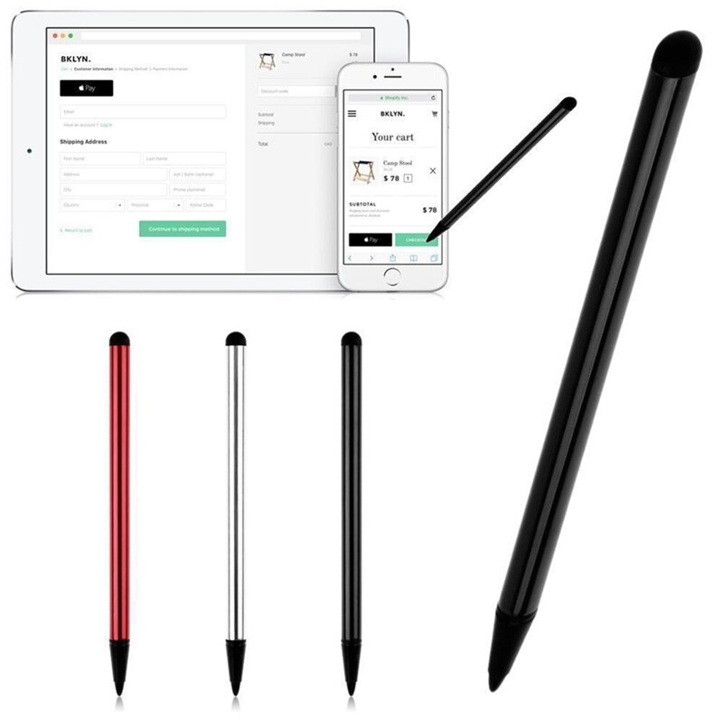 Eenvoudige Tweeërlei Gebruik Touch Screen Pen Mobiele Telefoon Touch Screen Pen Touch Metal Pen