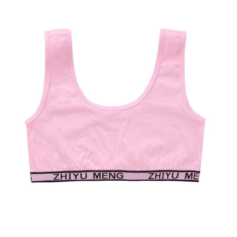 Dolescente – soutien-gorge Double couche avec lettres de soins du sein pour enfants, sous-vêtements de Sport pour adolescentes de 6 à 12 ans, 3 pièces