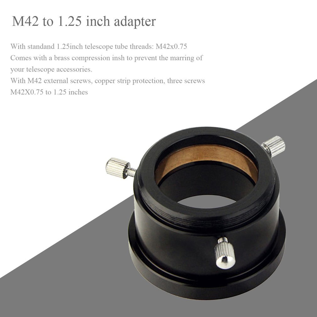 /1.25 Inch Adapter Telescoop Adapter M42 Draad Mount Camera Lens Adapter Geanodiseerd Aluminium Acehe