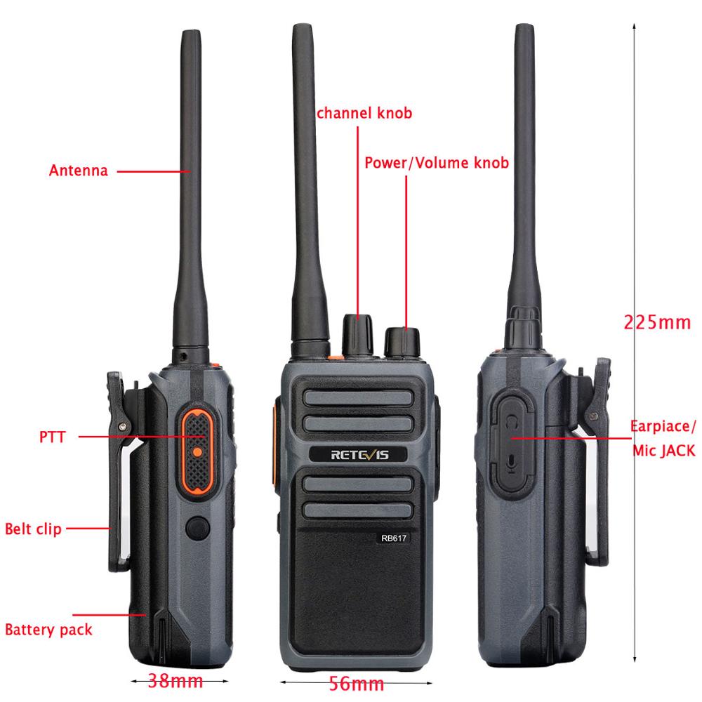 Retevis RB17/RB617 トランシーバー 2 個ポータブル双方向ラジオ uhf ラジオ局 PMR446 frs-トランシーバー vox タイプ c 充電