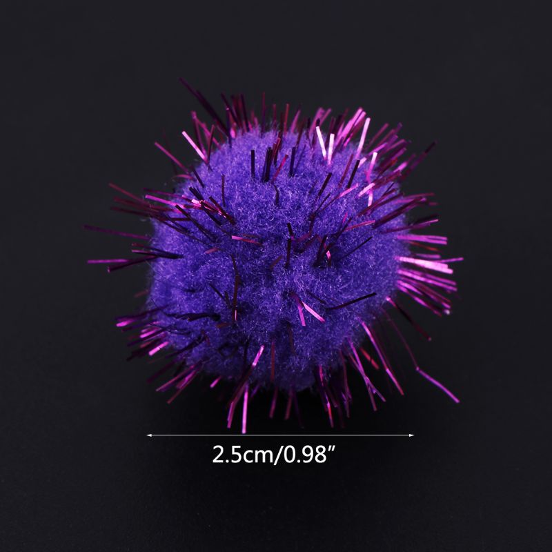 100Pcs 25Mm Mini Pluizige Zachte Pom Poms Pompoms Glitter Bal Handgemaakte Kinderen Speelgoed Diy Naaien Craft Supplies Gemengde kleur 203E