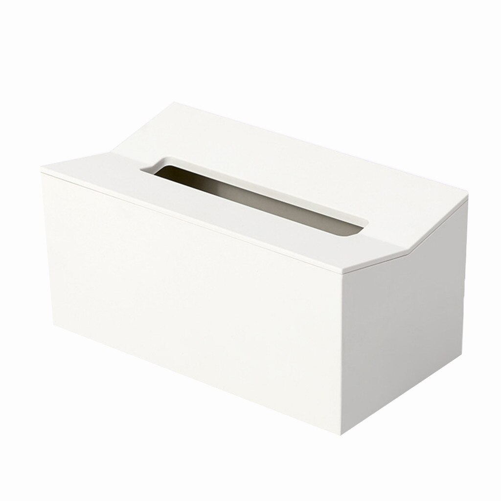 Boîte à mouchoirs murale auto-adhésive en plastique cuisine placard porte-serviettes boîte de rangement en papier de soie Pojemnik Na Chusteczki: White