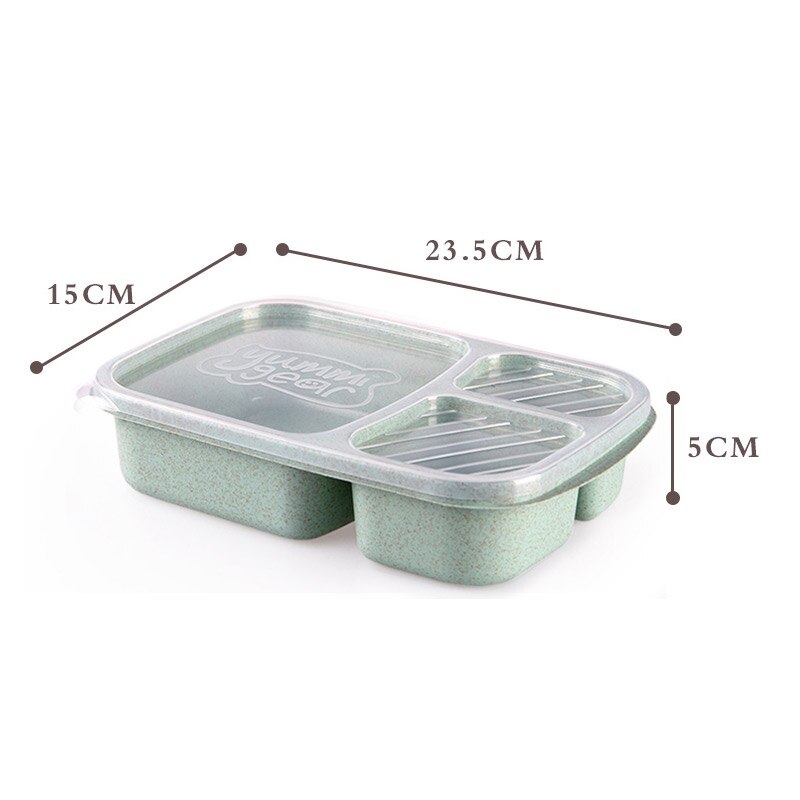 Portable Plastic Cartoon Food Container Healthy Lunch Box Bento Boxes Dinnerware For Students Cutlery Kids Children 1pcs: Q 15x23.5x5cm