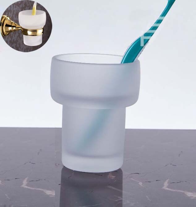 Wandmontage glas tandenborstel beker voor badkamer