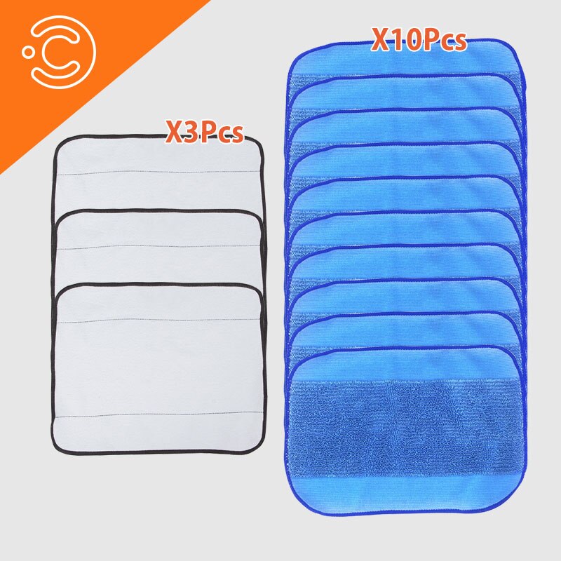 Mixed Microfiber Mopping ClothsWashable&Reusable Mop Pads Fits for iRobot Braava 380 380t 320 321 Mint 4200: 13PCS