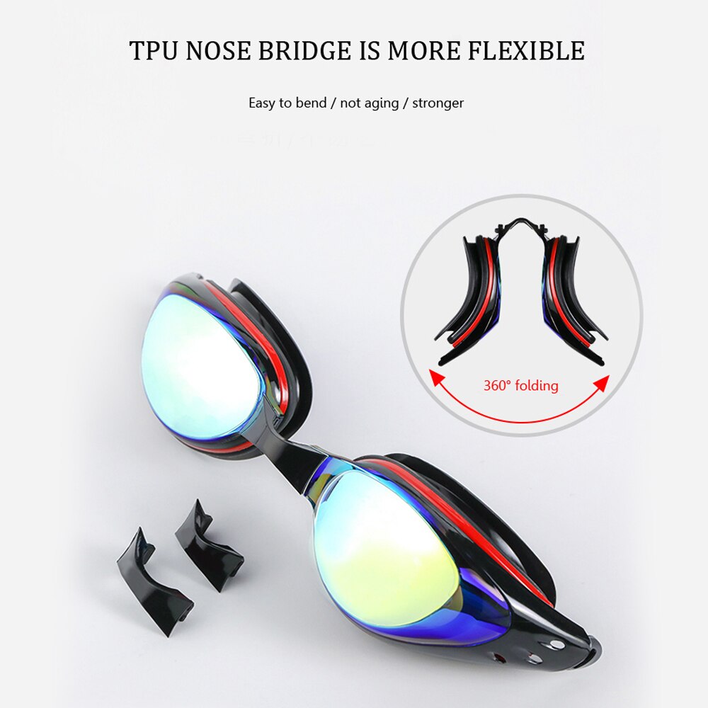 UTOBEST Optical Swimming Goggles Anti-fog Mens Swimming Glasses UV Protection Adjustable Swim Goggles