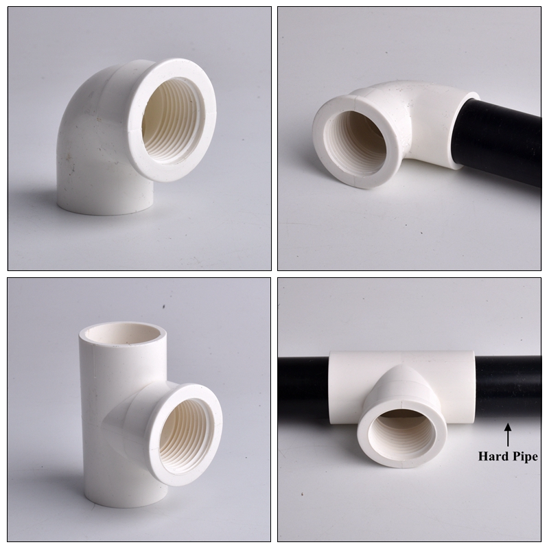 1/2 "3/4" 1 "Binnendraad Tot 20-32mm PVC Elleboog Pijp Connector Eindkap, aquarium Aquarium Tuin Watering Tee Buis Gezamenlijke Fittings