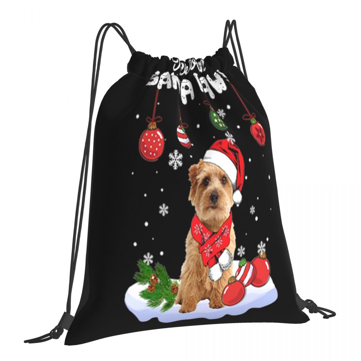 Norfolk Terrier Ik Geloof In Santa Poten Kerst Goedkope Verse Tassen Rugzak Tas