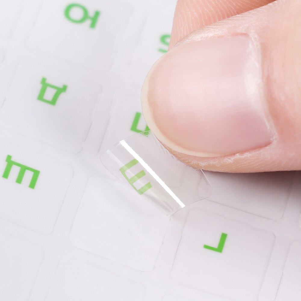 Neue Russische Buchstaben Tastatur Aufkleber Abdeckung Klar transparent PVC Selbst-Klebstoff Mehrfarbig Wasserdichte Schutz Laptop Accessori