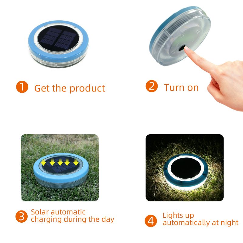 Solar Pool Lights Solar Swimming Floating Light Outdoor Solar Underwater Light Waterproof LED Solar Lights For Patio Pool Garden