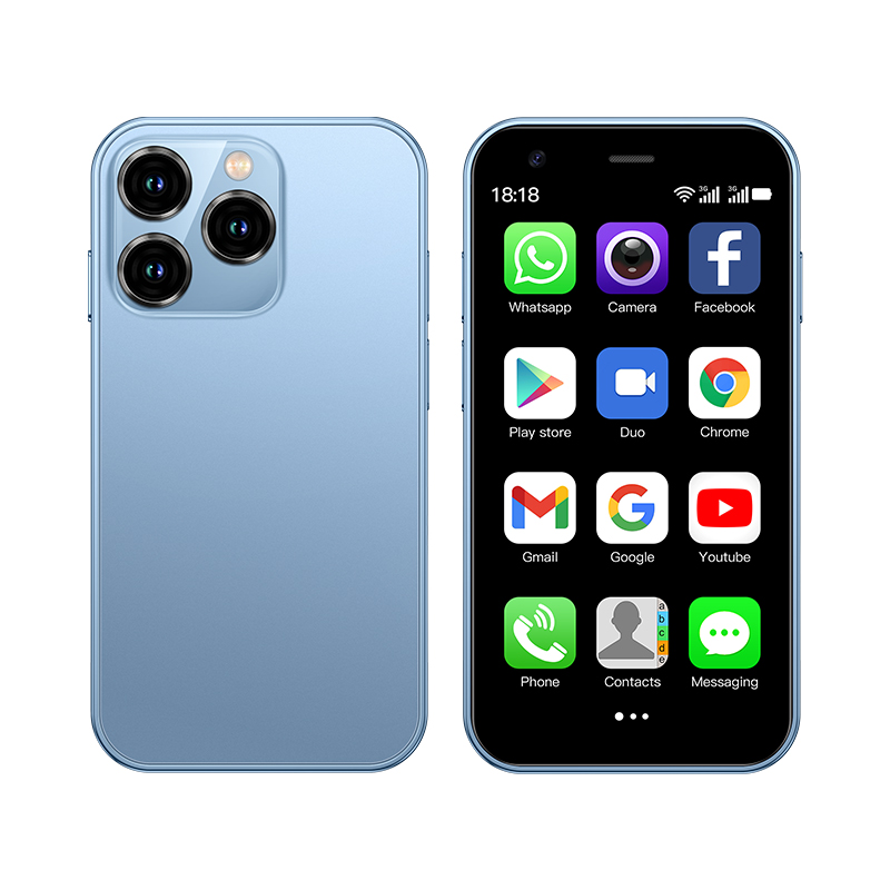 Servo 15se 3.0 "display hd pequeno smartphone android 8.1 3g wcdma duplo sim 2gb + 16gb 1000mah play store mini telefone móvel tipo-c: green