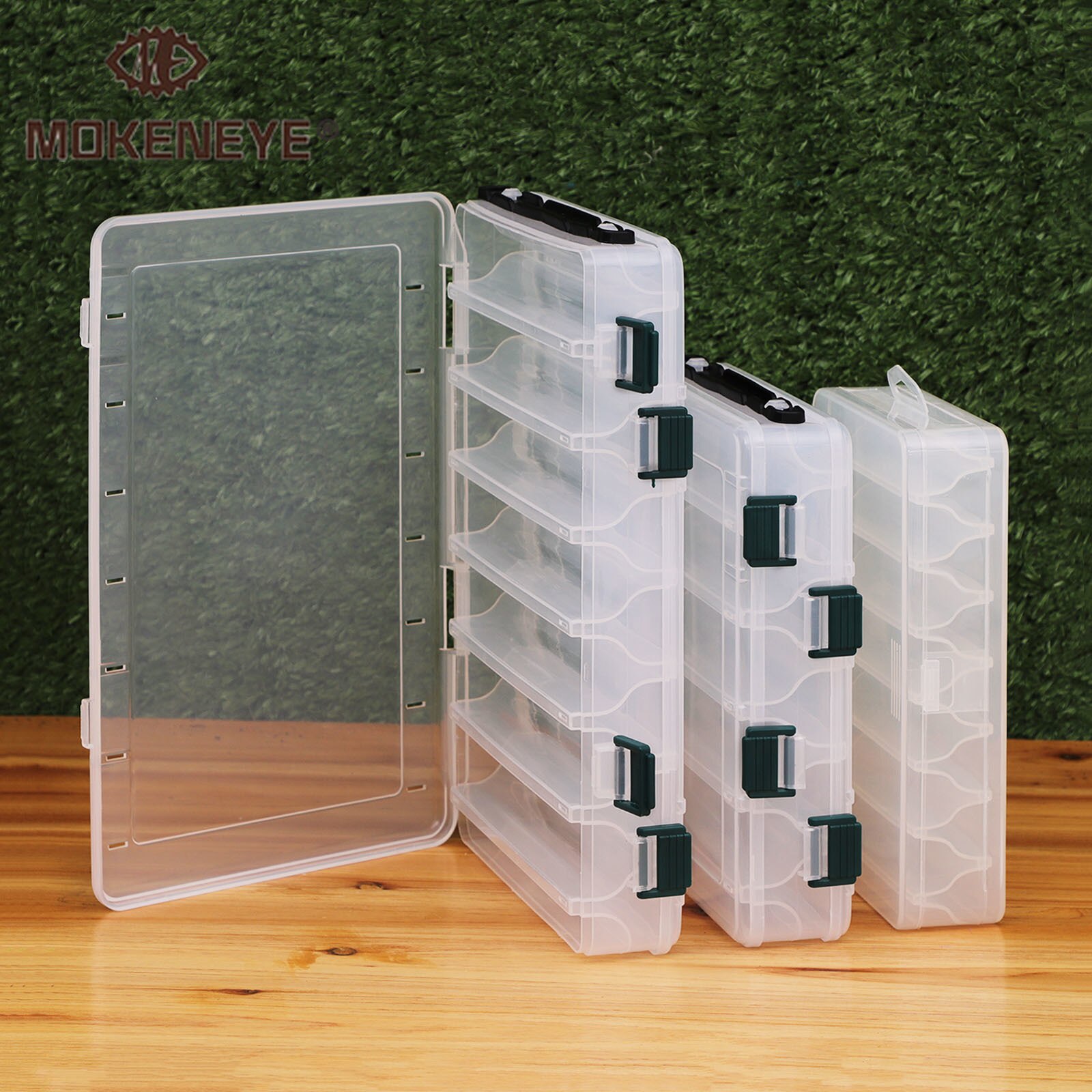Double Side Fishing Lure Box Double Sided Tackle Box Fishing Lure Fishing Accessories Bait Fishing Tackle 14/10 Compartments
