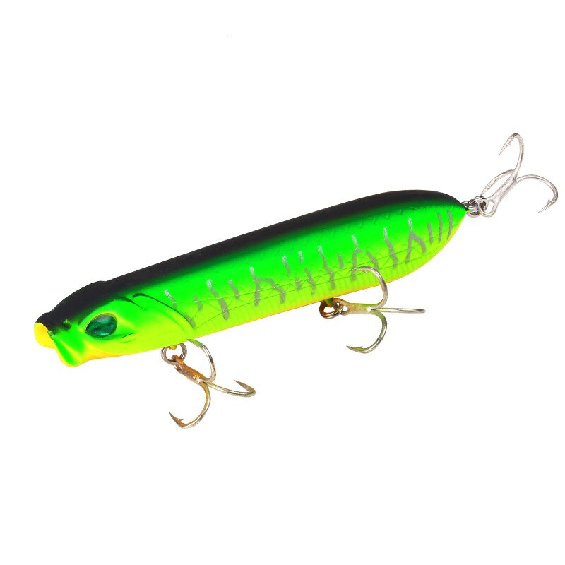 Popper fiskedrag vikter 12.5-18g fiskar beten articulos de pesca isca konstgjord fiskeutrustning penndrage: Grön / 8 cm 12.5 g