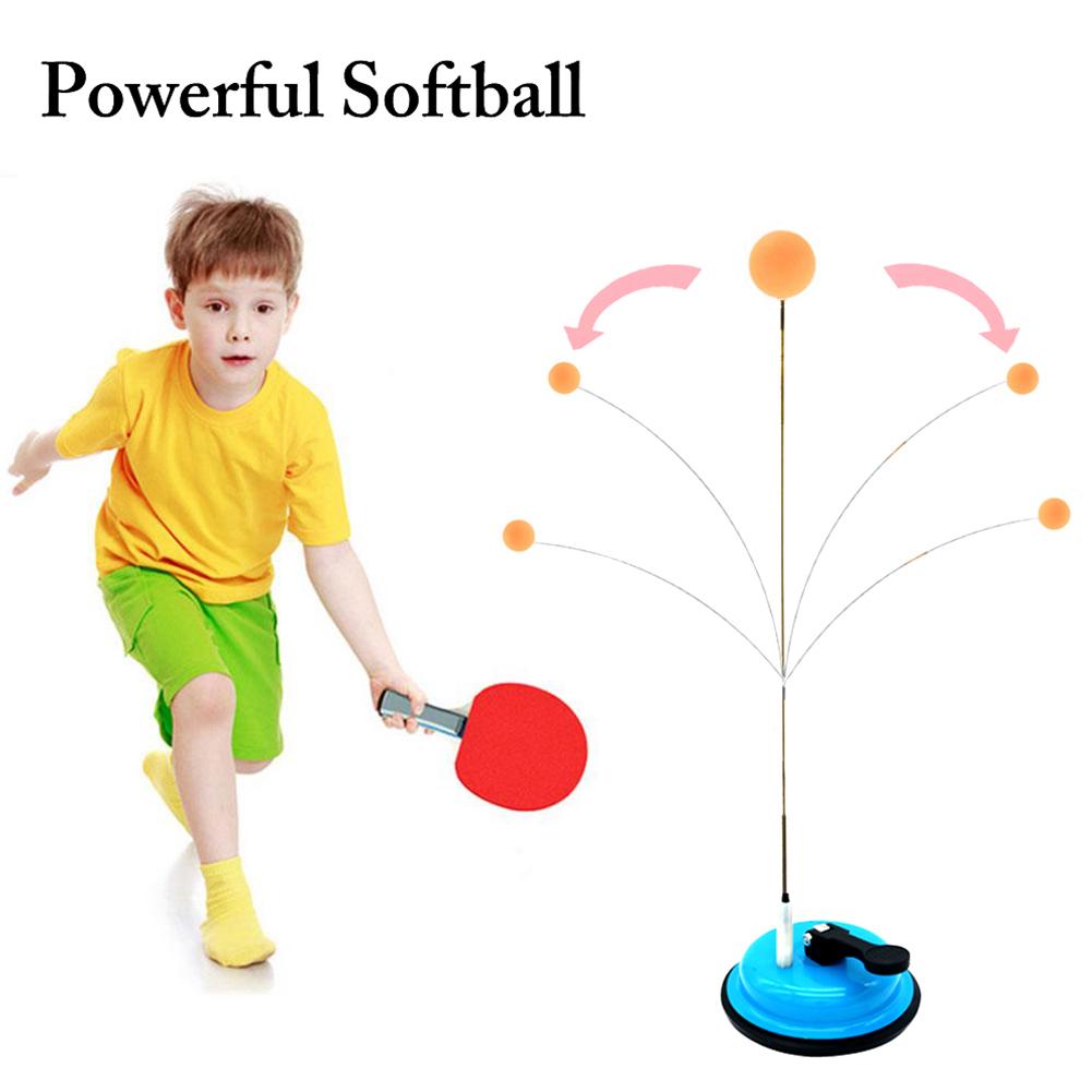 Table Tennis Trainer with Elastic Soft Shaft Table Tennis Trainer Elastic Rod Training Ball with Leisure Decompression Sports