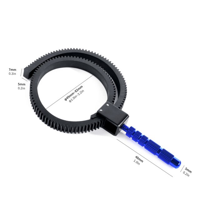 For slr dslr kameratilbehør justerbar gummi følg fokus girring belte 49mm to 82mm grep for dslr videokamera kamera