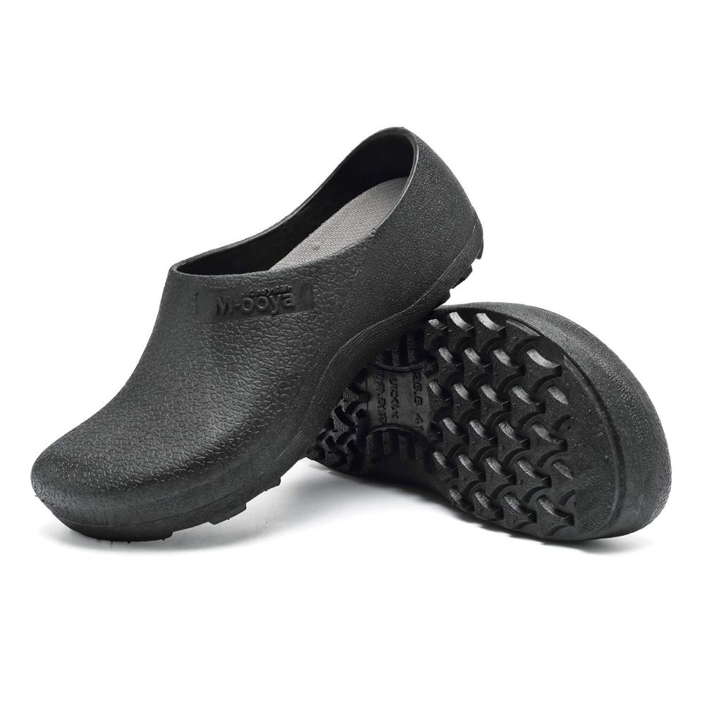Zuecos antideslizantes para cocina de Hotel, zapatos para Chef, informales, planos, transpirables, resistentes, para trabajo de cocina, talla grande 37-46