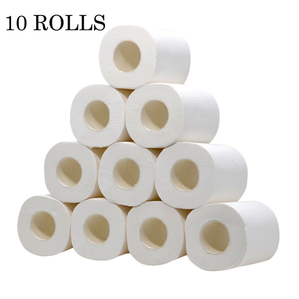 Wit Toiletpapier Wc Roll Tissue Roll Pack Van 10 4Ply Papieren Handdoeken Tissue Huishouden Toiletpapier Toiletpapier Papieren: Default Title