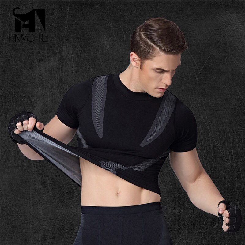 Mens Compression Under Base Layer Tops Tight Quick dry Long Sleeve T-Shirts Gear Newest 3D Tops Clothing