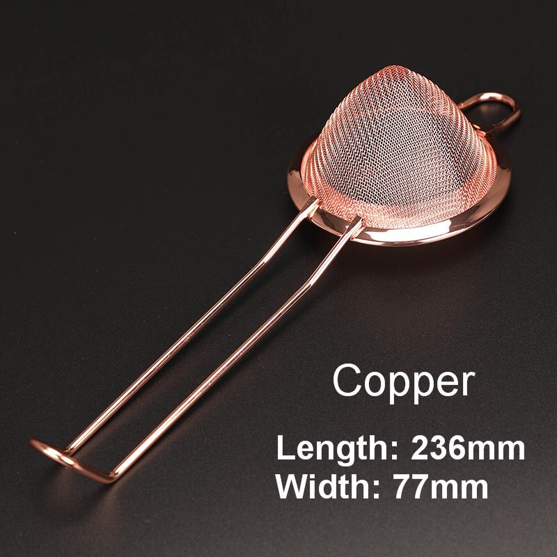 Stainless Steel Conical Cocktail Sieve Great For Removing Bits From Juice Copper Strainer Cocktail Strainer Bar Strainer: copper plated