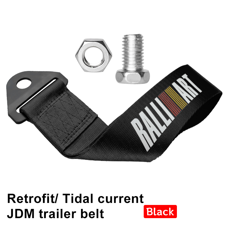 Nuovo stile JDM Racing Ropes Hook traino High Srtengh Nylon Car Bumper Rope gancio di traino universale HKS Tow Rope Strap Car decorativo: Avorio