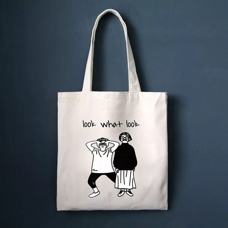 Ladies Handbags Canvas Tote Bag Cotton Cloth Shoulder Shopper Bags for Women Eco Foldable Reusable Shopping Bags: 3
