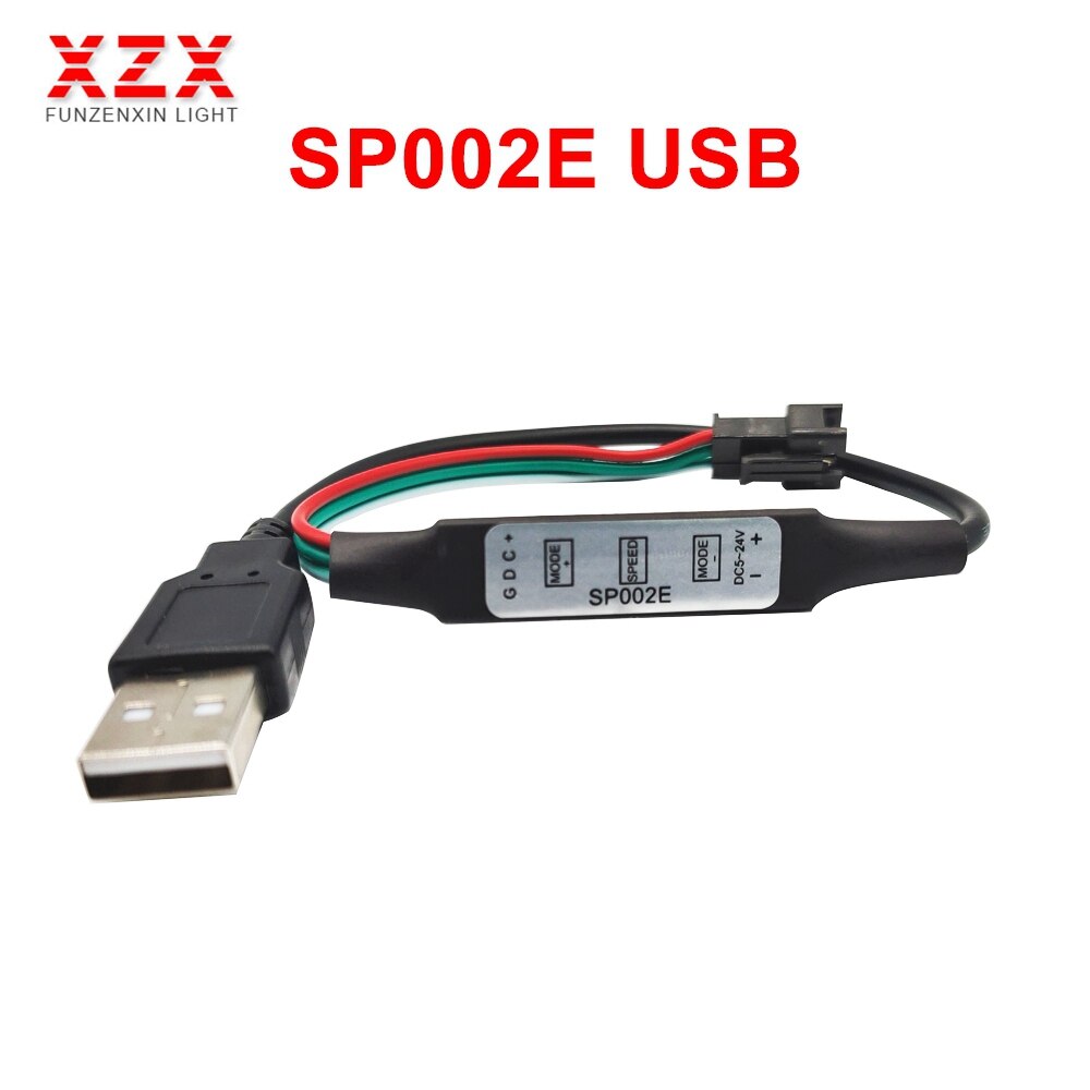 DC5-24V SP002E 3 Sleutels Mini Rgb Controller Micro-Controler Voor Dream Full Color WS2811 WS2812 WS2812B Led Pixel Strip licht