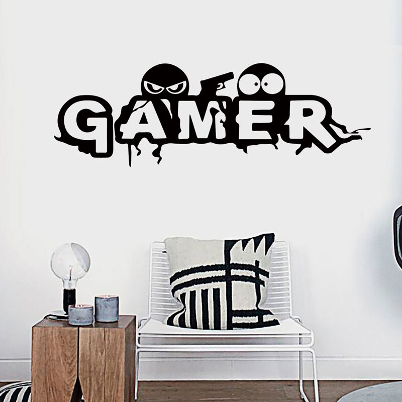 Gamer Wall Sticker for boy Children's room decoration Mural Art Decals wallpaper Cartoon Game room stickers