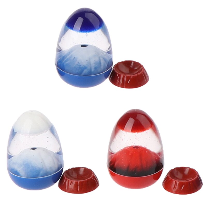 1 PC Imitation Volcanic Eruption Beautiful Floating Sand Oil Spilled Ornaments Kids Toy Hourglass Timer Birthday