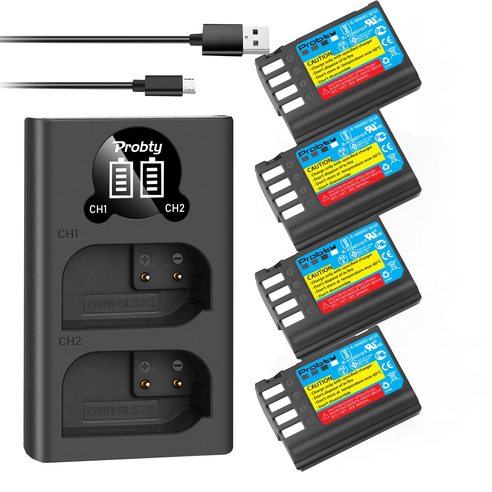 DMW-BLK22 DMWBLK22 BLK22 batería para Panasonic LUMIX DC-S5 DC-S5K o LED cargador