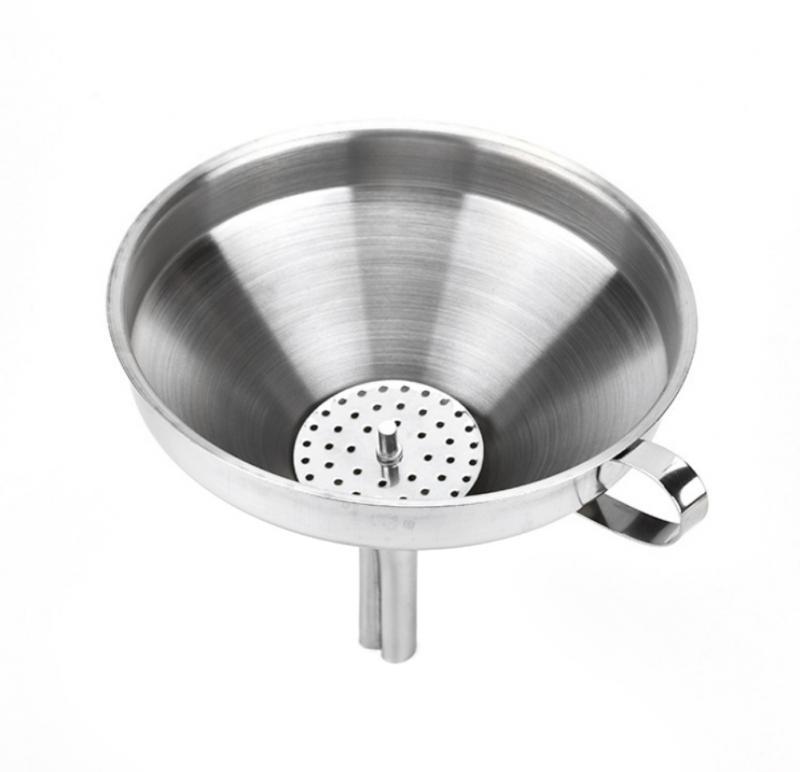 Stainless Steel Cone Funnel Pour Oil Wine Liquid Hopper Kitchen Home Tool Kitchen Tools & Gadgets Durable Funnel: L