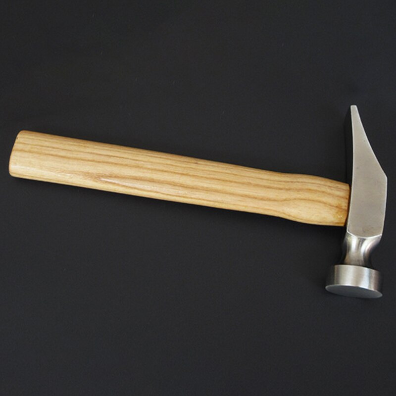 Martillo de reparación de zapatos, herramienta de reparación de Zapatero, mango de madera, cuero, trabajo