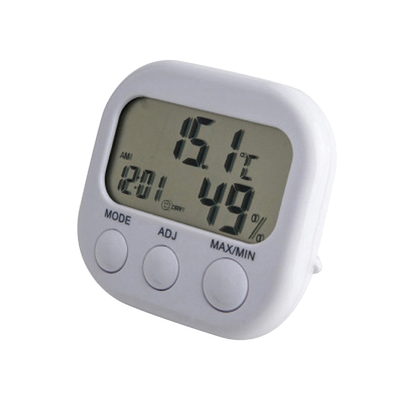 Portable LCD Digital Temperature Humidity Meter Indoor Outdoor Hygrometer Thermometer Tester Weather Station With Clock