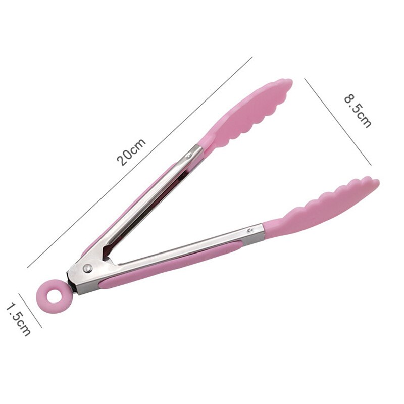 Heat-resistant food tongs non-slip nylon bread tongs barbecue salad bread cooking food serving tongs kitchen tools