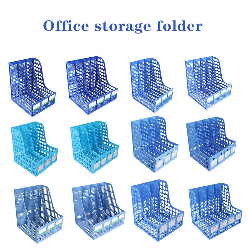 File rack A4 plastic thickened office student desktop file storage rack quadruple large capacity data rack
