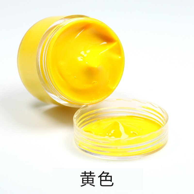 Pintura aceitosa de tinte de cuero, 32 colores, 30ml, para manualidades, bolso de cuero, reparación de zapatos, sofá, pasta de Color adicional: YELLOW