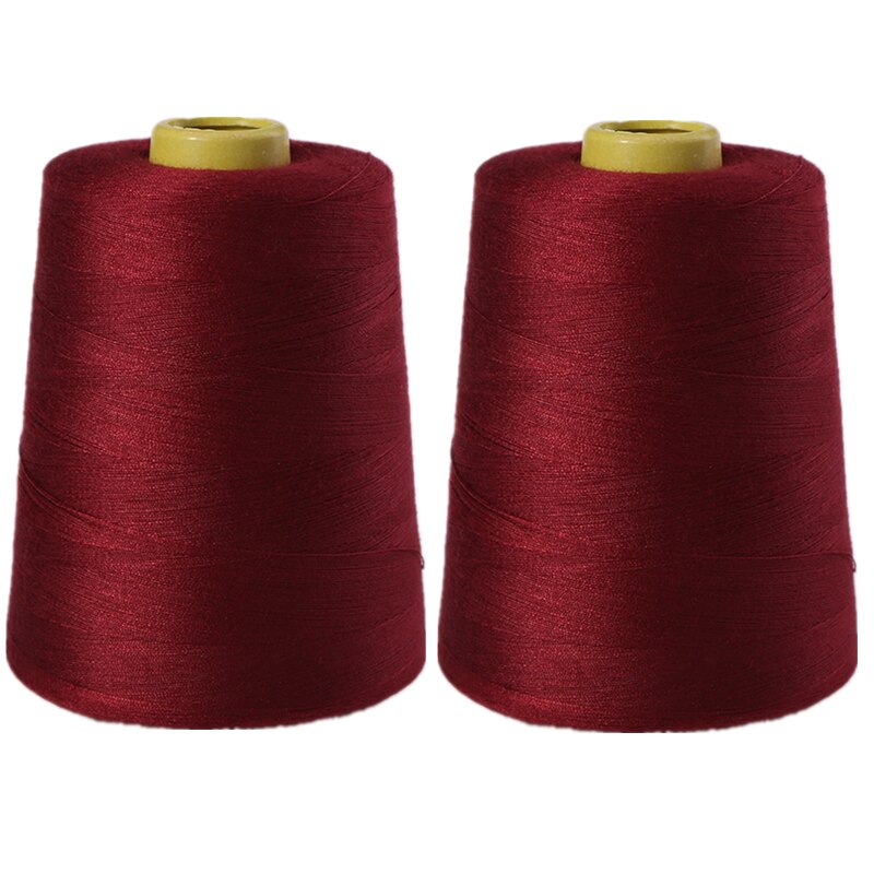 1Pcs 8000 Yards Polyester Thread Sewing 19 Colors Optional: wine red 1pcs