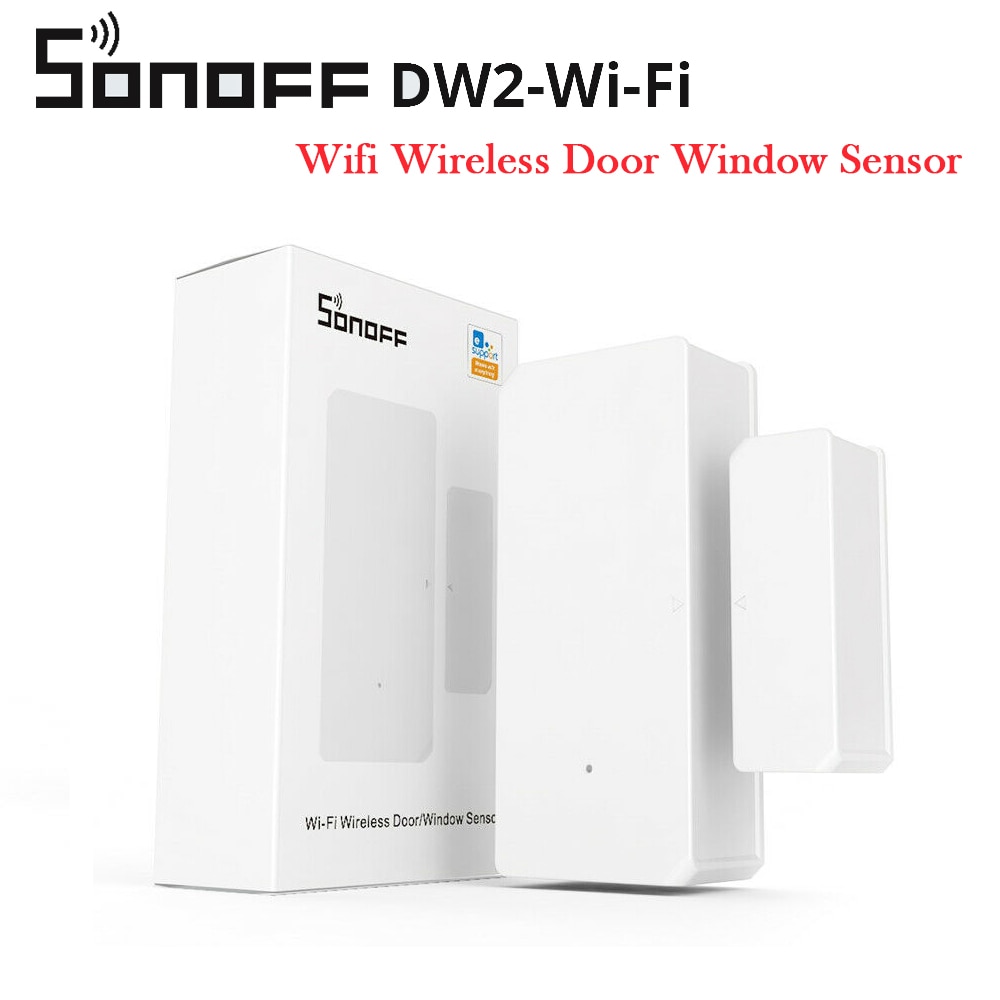 Sonoff DW2 Wifi Wireless Door Window Sensor Smart Home Remote Control Linkage with SONOFF Device No Hub Required Via Ewelink APP