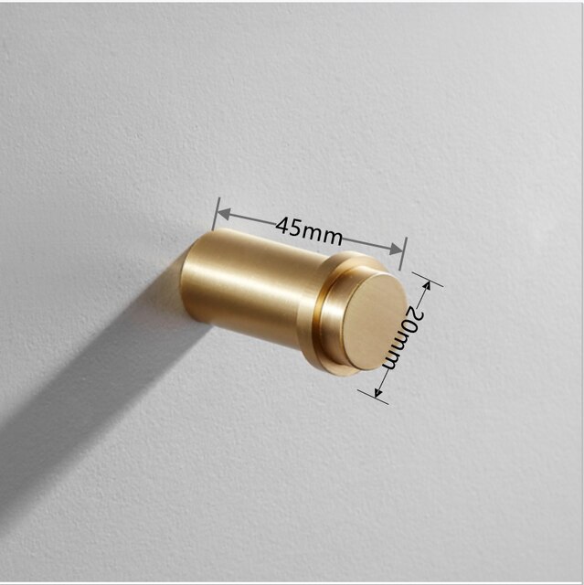 Badkamer Messing Muur Haak Jas Handdoek Haken Voor Badkamer Goud Koper Keuken Haak Kleding Haak JM210: B 1pcs