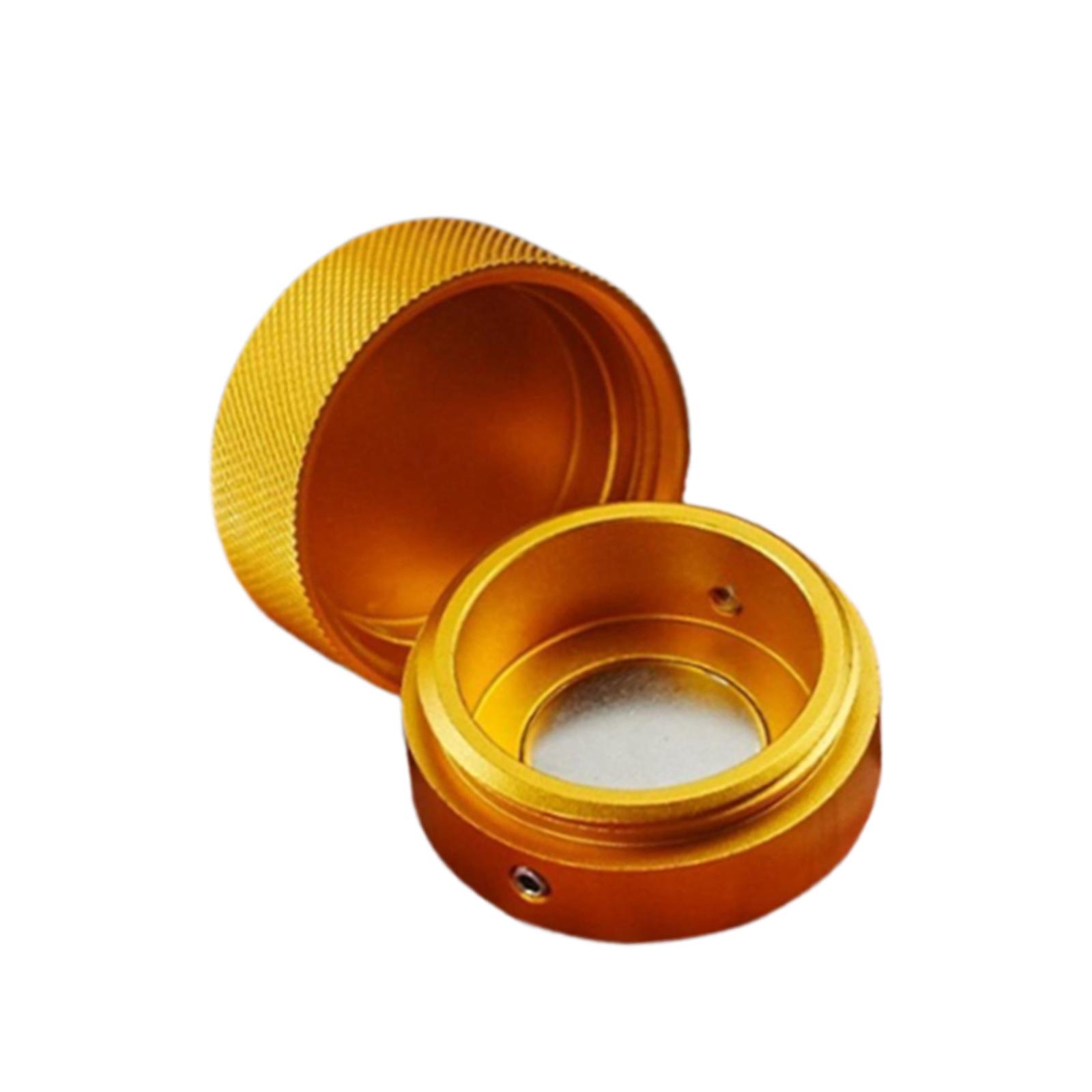 Soporte de tiza para taco de billar, caja de tiza para taco de billar, herramienta de billar, tapa atornillada redonda pequeña de 1,36 pulgadas x 0,89 pulgadas: BLANCO