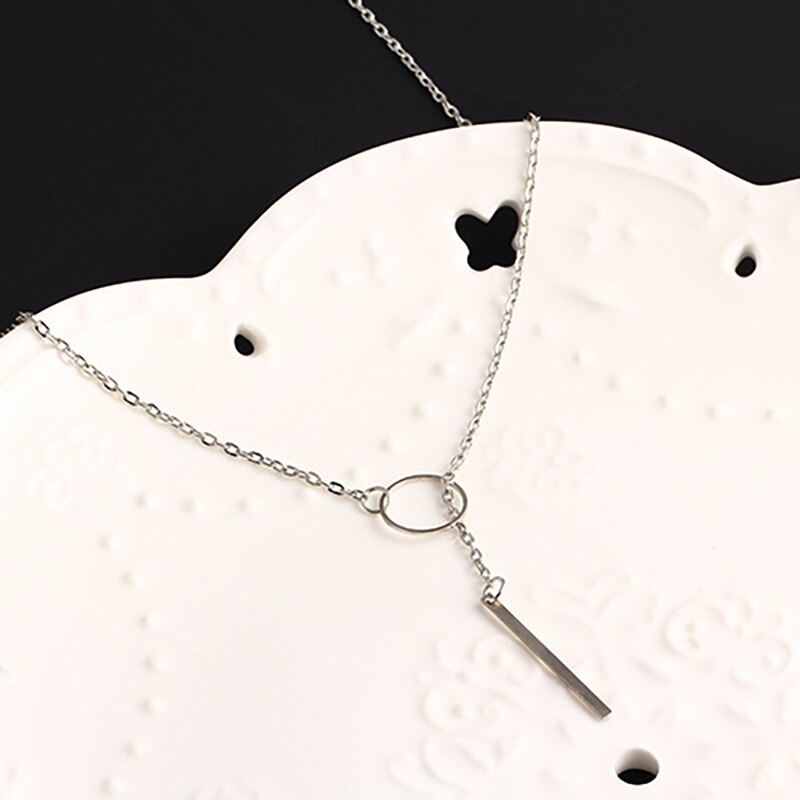 Eenvoudige Geometrische Kwastje Lange Hanger Choker Ketting Voor Vrouwen Meisjes Mode Femme Goud Kleur Chain Kettingen Sieraden