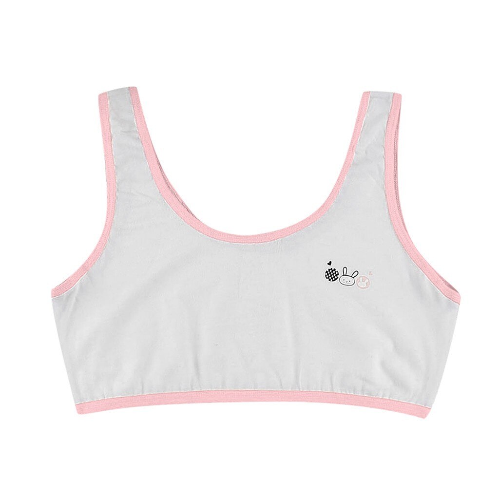 Kids Girls Underwear Foam Bra Vest Children Underclothes Sport Undies Clothes Training Push Up Bra Vest Sports Underwear#40: Watermelon Red 