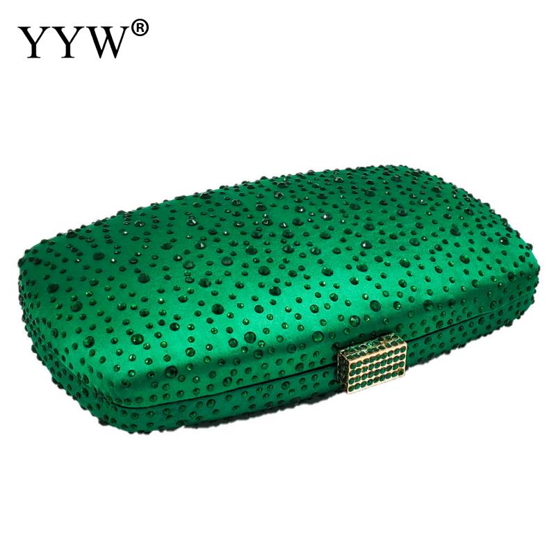 Geel Portemonnee Vol Strass Vrouwen Clutch Portemonnees Pochette Femme Green Party Clutch Suede Rose Purse Bruiloft Prom Bag Sac