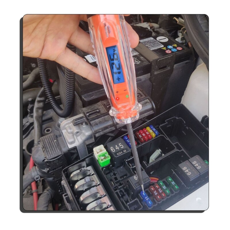 Automotive Test Light 3-60V DC Digital Ciruit Tester LCD Display Light Tester with Voltmeter Auto Voltage Tester Pen Q81C