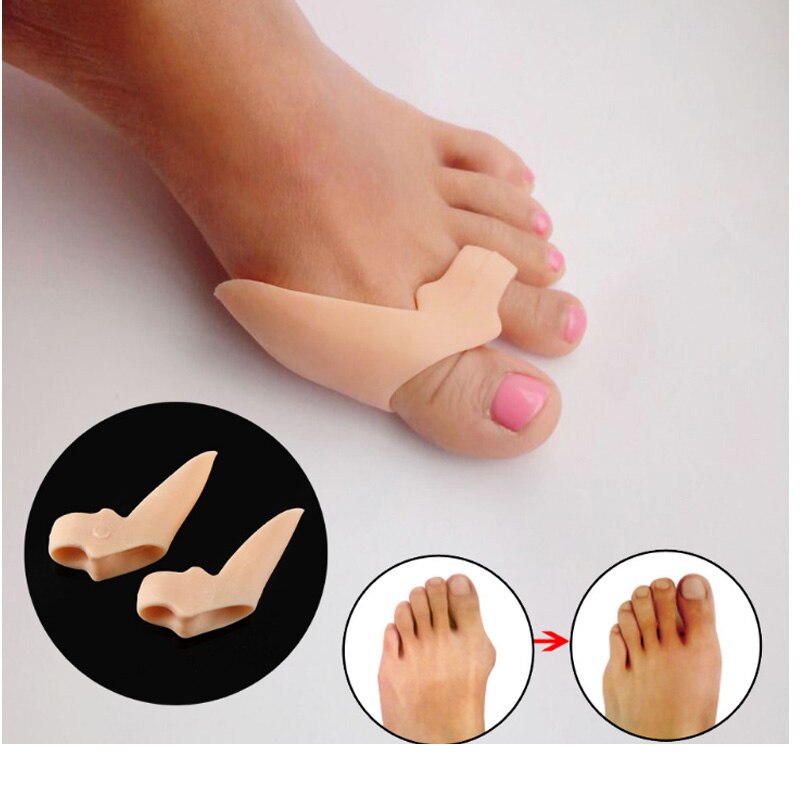 20pcs=10pairs Gel Toe Ring Toe Separator Protector Bunion Adjuster Guard Silicone Thumb Hallux Valgus Correction Foot Care Tool